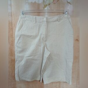 Cream Striped Shorts